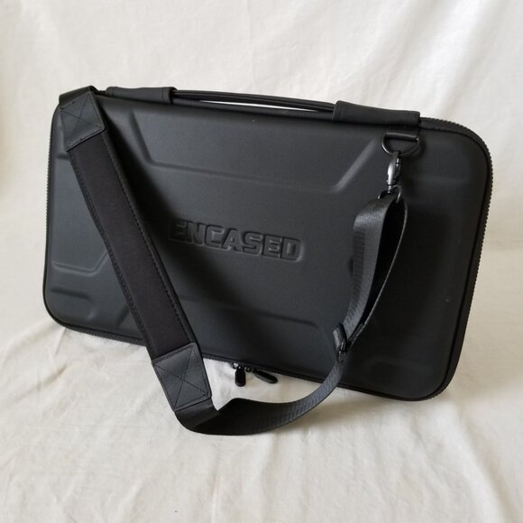 NEW! ENCASED Hard-Shell Water-resistant Laptop Carrying Case w/Luggage Strap - Picture 7 of 15